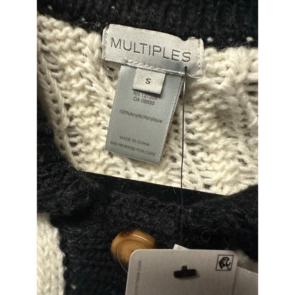 Multiples Color Block Button Front Cardigan Size S - Picture 3 of 4